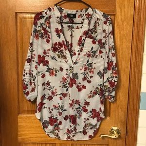 Floral sheer blouse